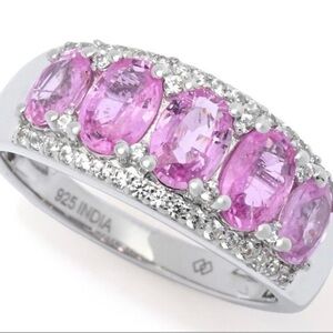 GEM TREASURES 2.26 CTW Pink Sapphires & Zircons Size 10